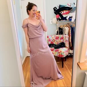 NWT Jenny Yoo Collection Purple Mauve Pink Off Shoulder Bridesmaid Gown 16